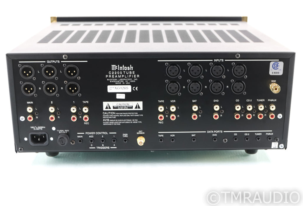 McIntosh C2200 Stereo Tube Preamplifier; C-2200; Limited Edition; Gold; Remote