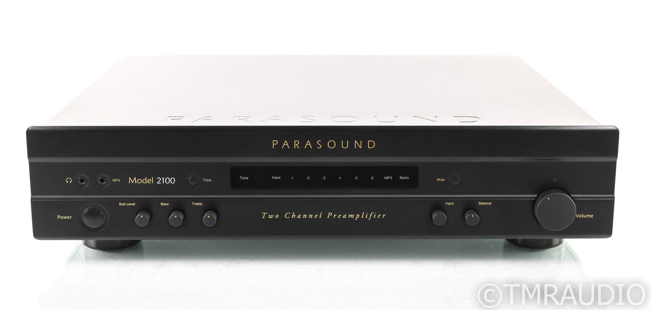 Parasound NewClassic Model 2100 2.1 Channel Preamplifier; Black; Remote
