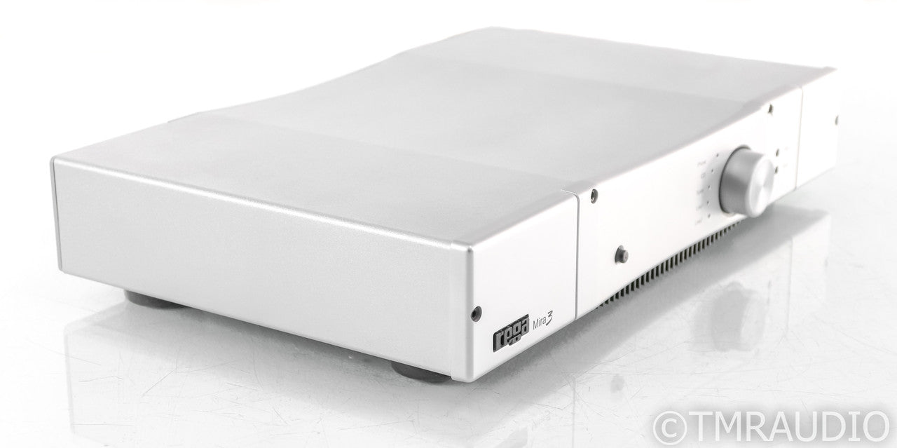 Rega Mira 3 Stereo Integrated Amplifier; Mira3; MM Phono; Remote (Cracked Faceplate)