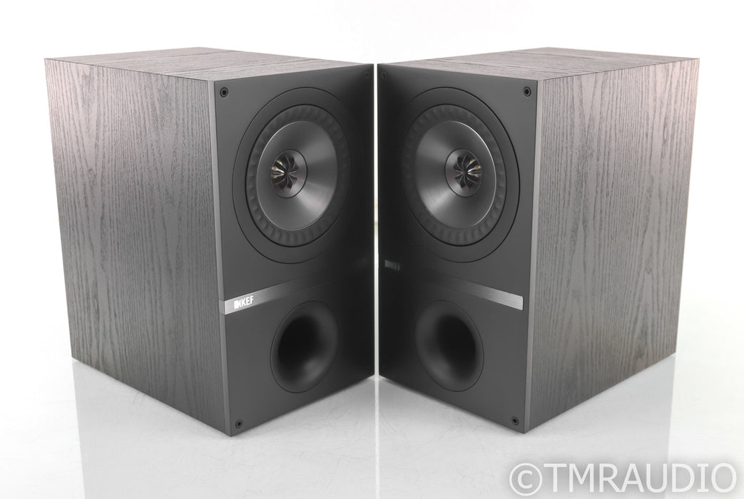 KEF Q300 Bookshelf Speakers; Black Oak Pair; Q-300
