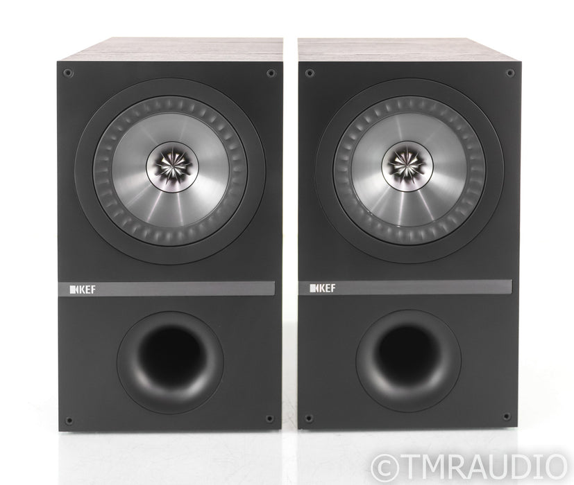 KEF Q300 Bookshelf Speakers; Black Oak Pair; Q-300