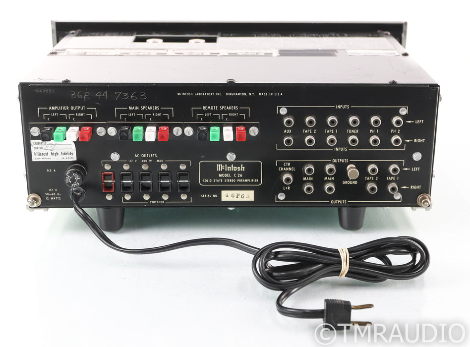 McIntosh C26 Vintage Stereo Preamplifier; C-26