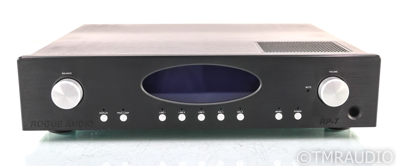 Rogue Audio RP-7 Stereo Tube Preamplifier; Black; RP7; Upgraded Remote