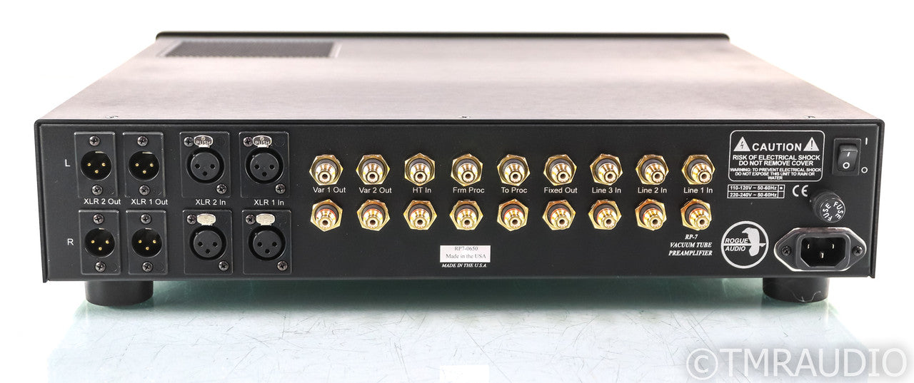 Rogue Audio RP-7 Stereo Tube Preamplifier; Black; RP7; Upgraded Remote