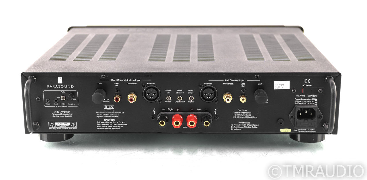 Parasound A 23 Stereo Power Amplifier; A23; Black