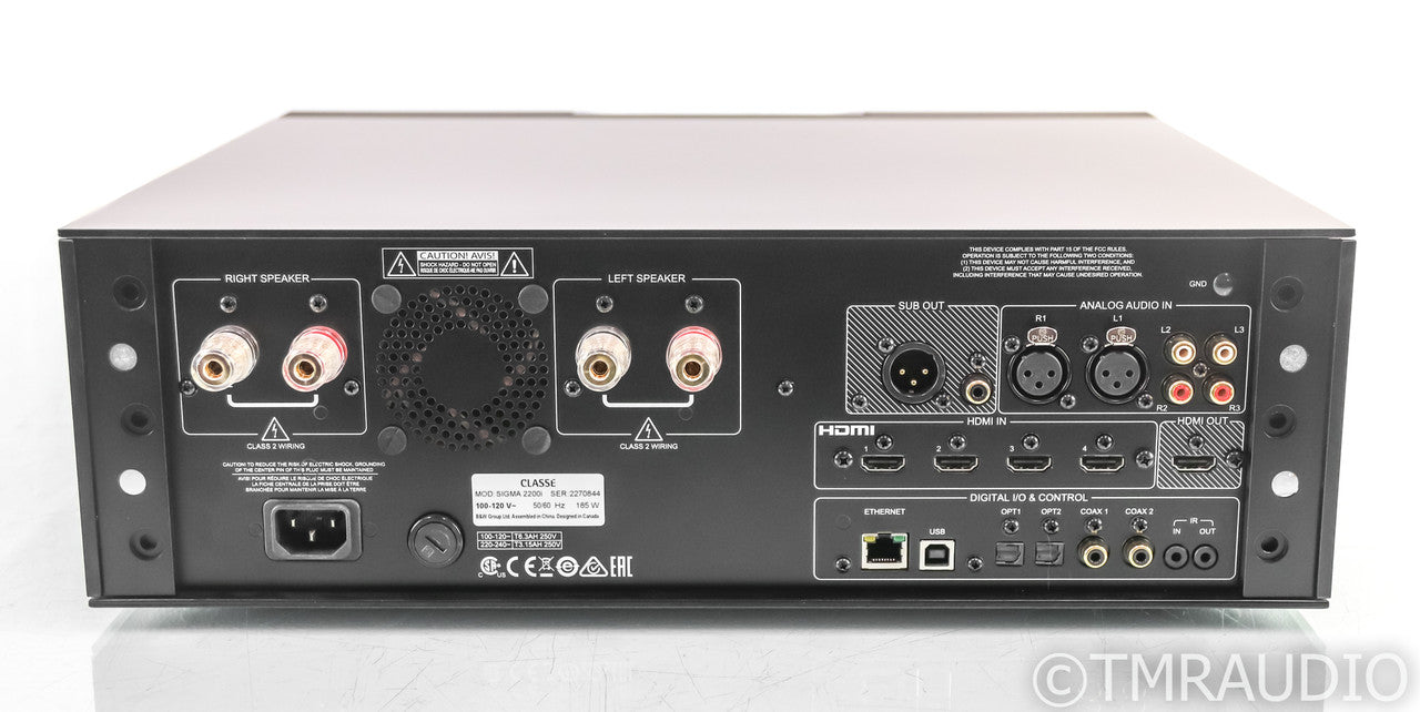 Classe Sigma 2200i Stereo Integrated Amplifier; Black; HDMI; Remote