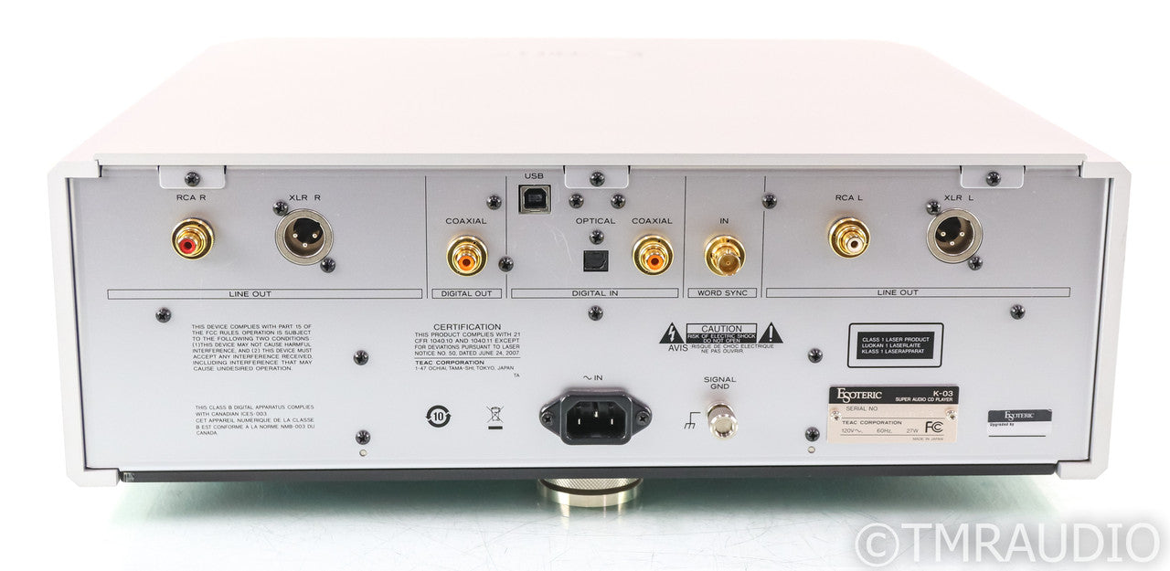 Esoteric K-03 SACD / CD Player; K03; Silver; Remote