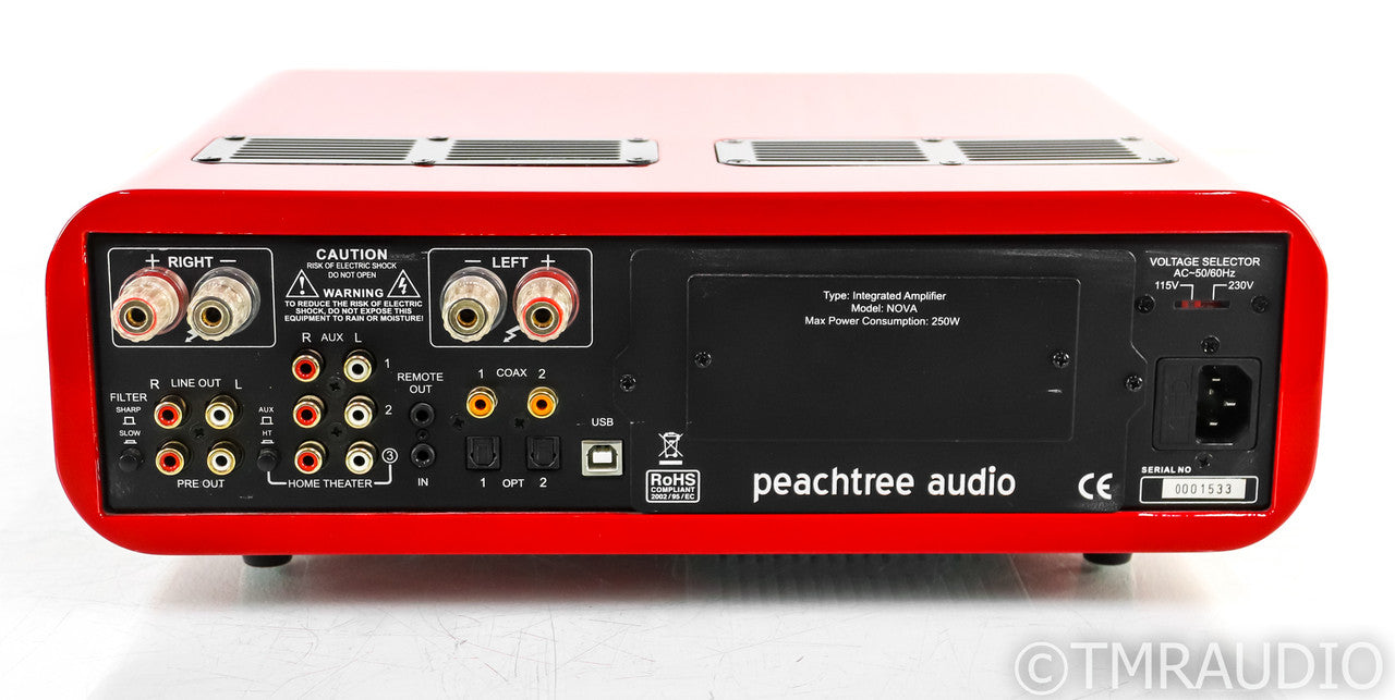Peachtree Audio Nova Stereo Tube Hybrid Integrated Amplifier; Gloss Red; Remote