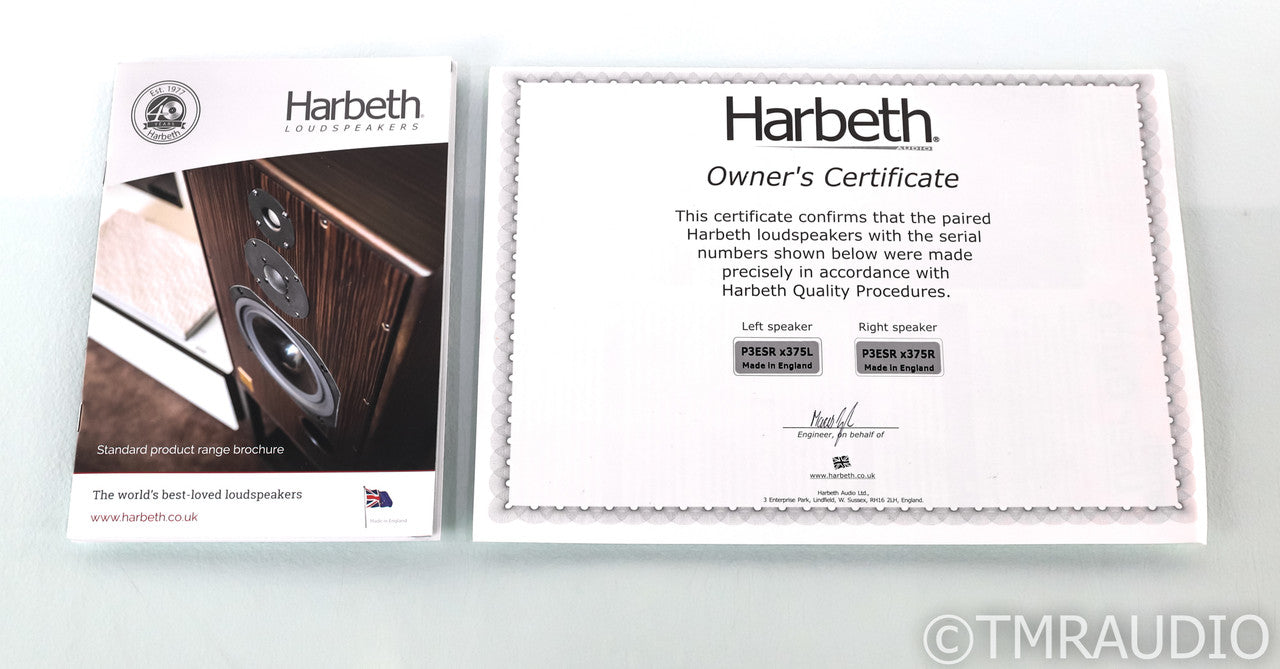 Harbeth P3ESR Anniversary Edition Bookshelf Speakers; Olive Pair; P3-ESR