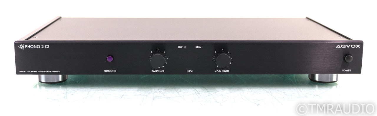 AQVOX Phono 2Ci MkII MM / MC Phono Preamplifier; Black; 2-Ci