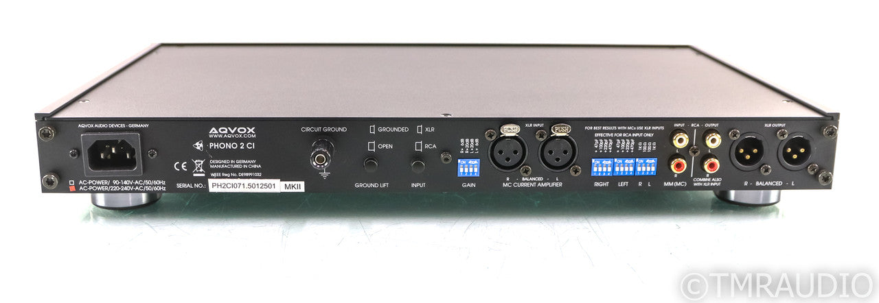 AQVOX Phono 2Ci MkII MM / MC Phono Preamplifier; Black; 2-Ci