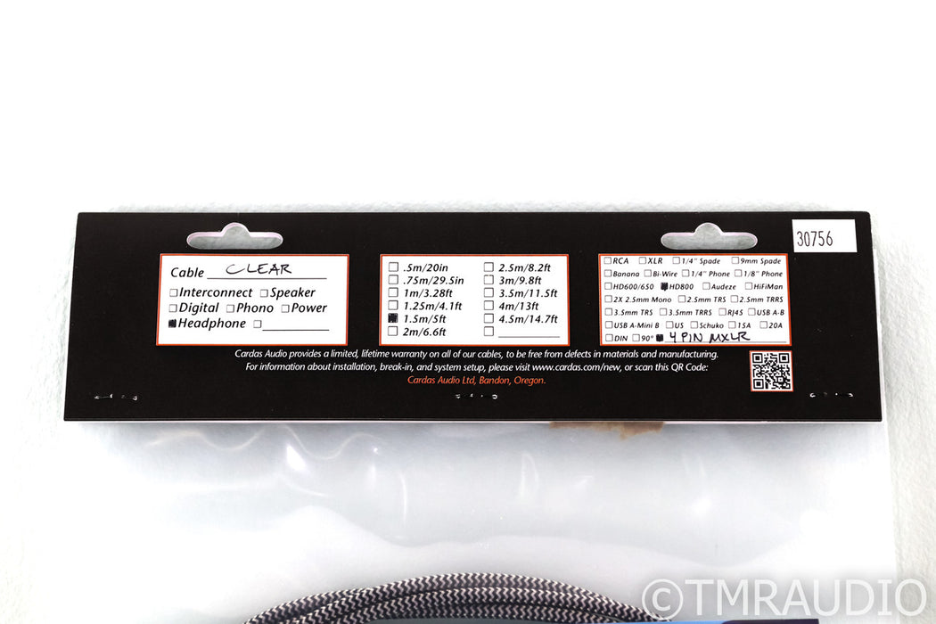 Cardas Clear Headphone Cable; 1.5m; Sennheiser HD800; HD820 (New)