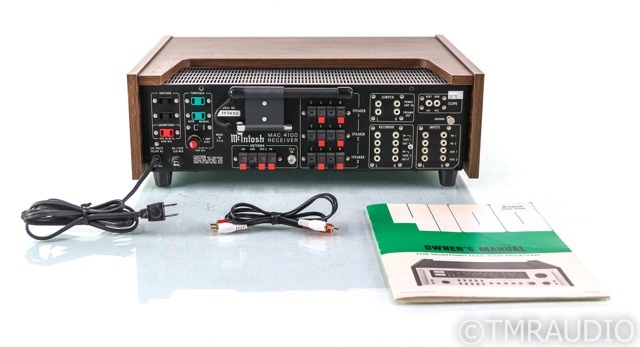McIntosh MAC4100 Vintage Stereo AM / FM Receiver; MAC-4100; MM Phono