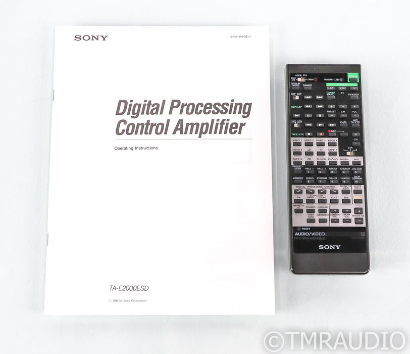 Sony TA-E2000ESD 5.2 Channel Preamplifier; DSP; D/A Converter; Remote