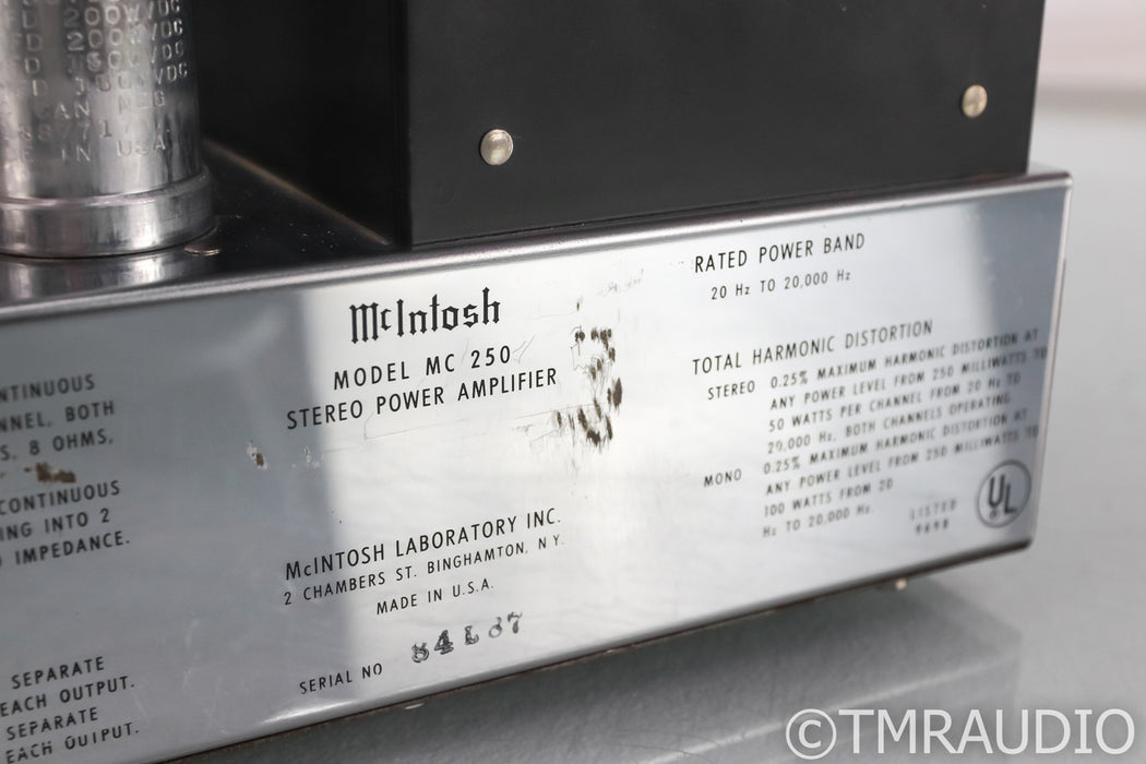 McIntosh MC250 Vintage Stereo Power Amplifier; MC-250