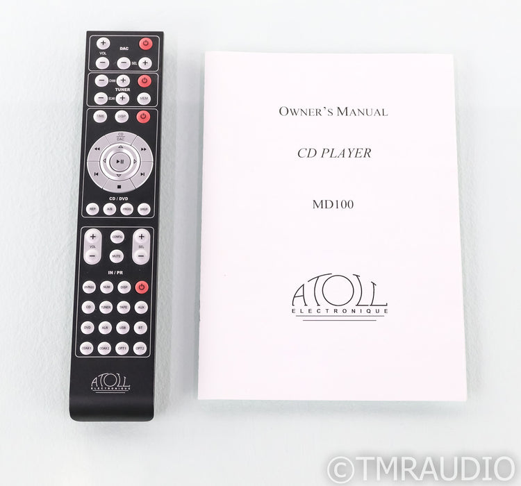 Atoll MD100 Mini CD Player; MD 100; Silver; Remote