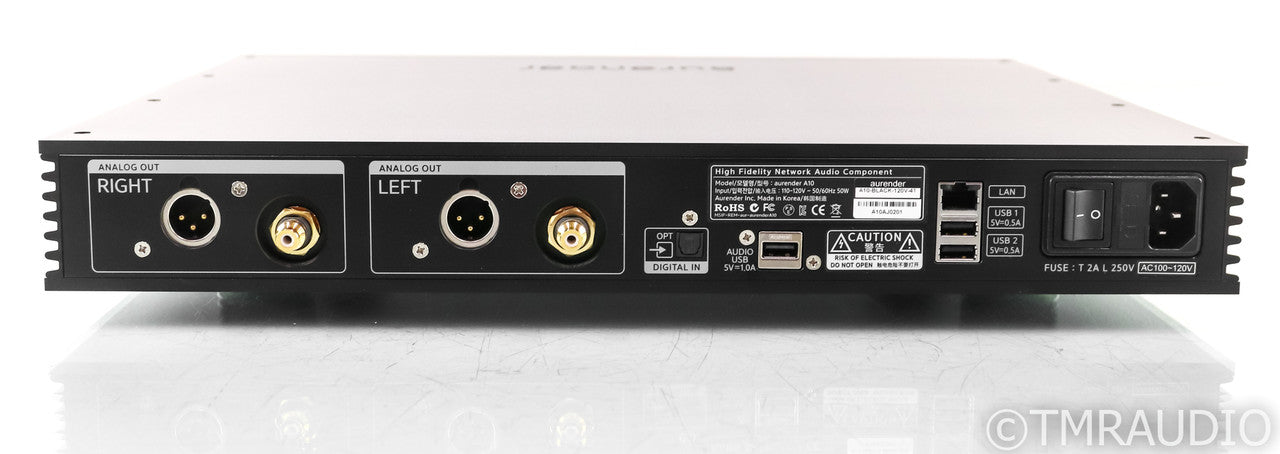 Aurender A10 Network Server / Streamer; Black; Remote; 4TB HDD; MQA