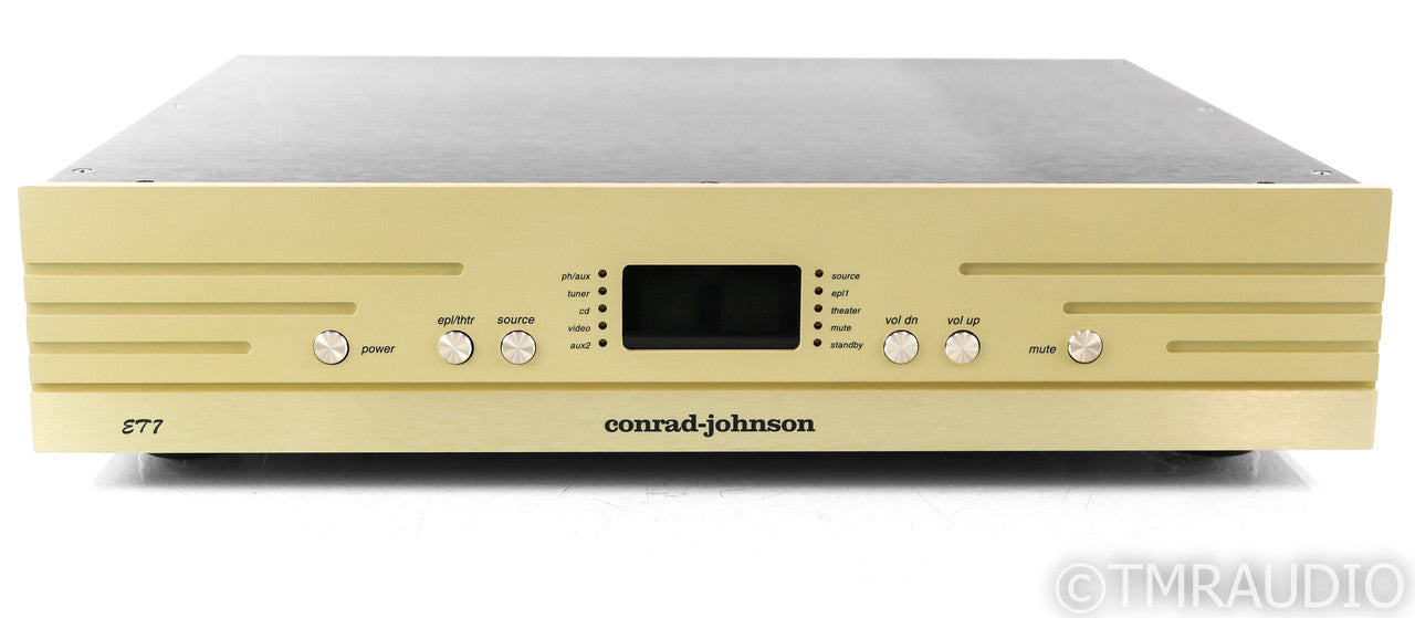 Conrad Johnson ET7 S2 Triode Line Stage Stereo Preamplifier; Remote; MM Phono