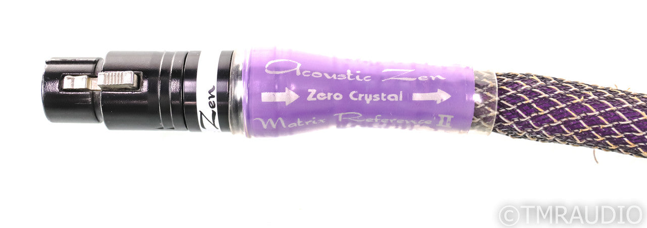 Acoustic Zen Zero Crystal Matrix Reference II XLR Cables; 1m Pair Interconnects