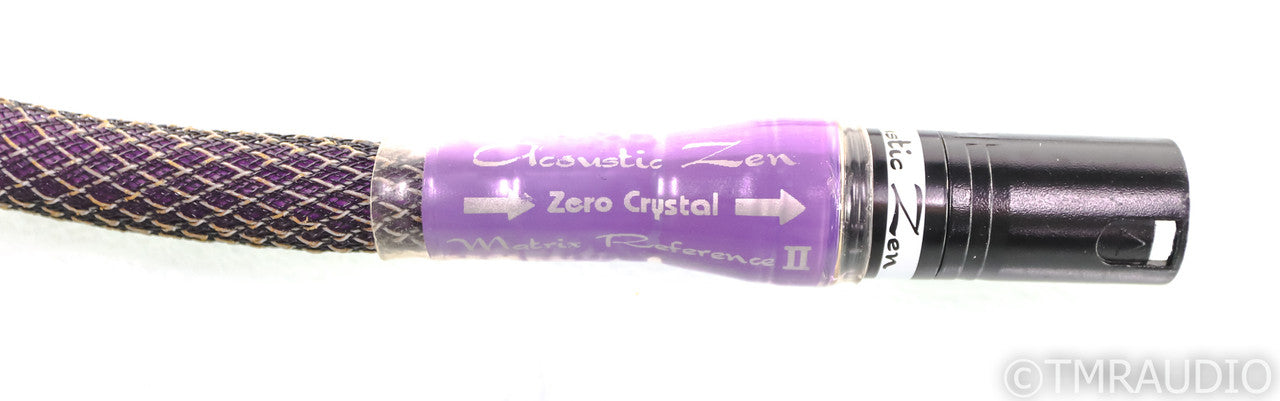 Acoustic Zen Zero Crystal Matrix Reference II XLR Cables; 1m Pair Interconnects