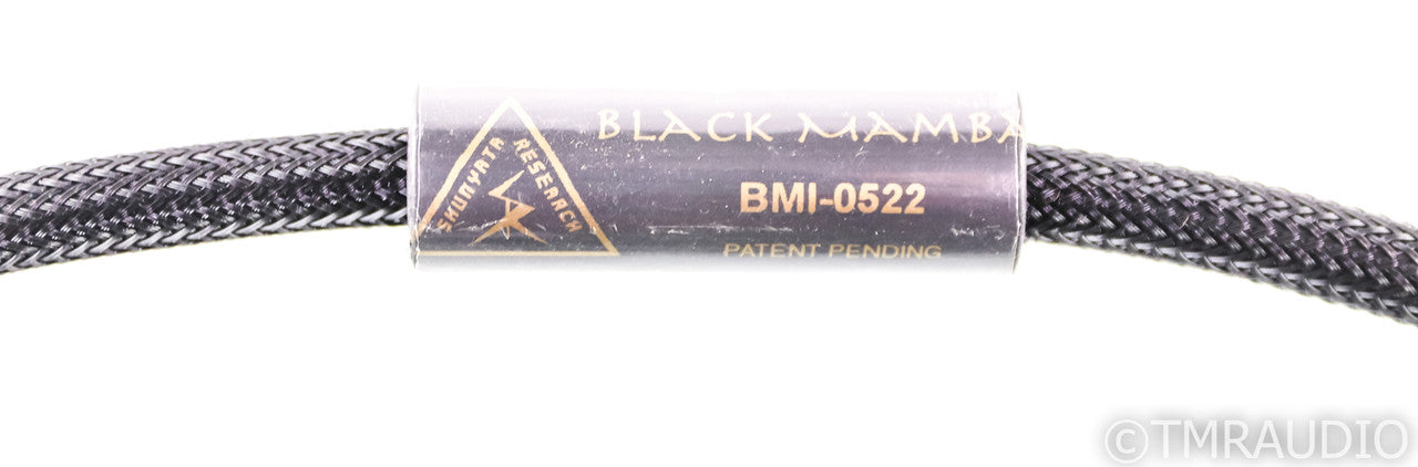 Shunyata Research Black Mamba XLR Cables; 5m Pair Balanced Interconnects
