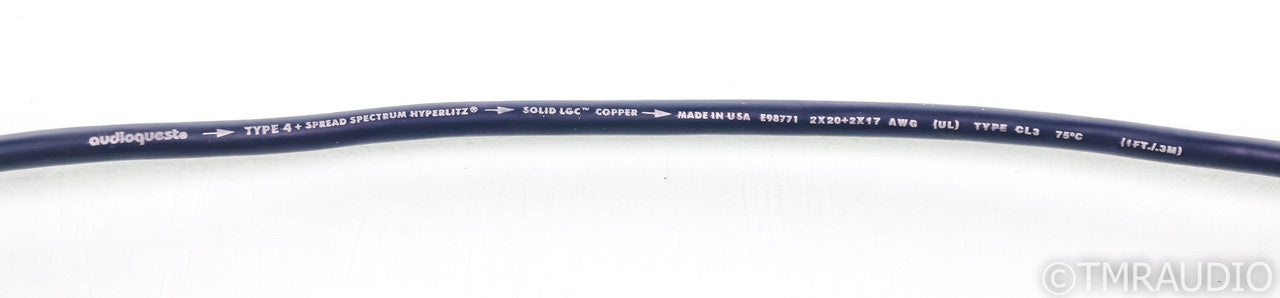 AudioQuest Type 4 Speaker Cables; 12ft Pair