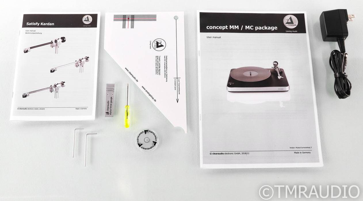 Clearaudio Concept Belt Drive Turntable; Satisfy Kardan Tonearm (No Cartridge)