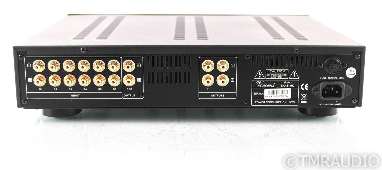 Vincent Audio SA-31MK Stereo Tube Hybrid Preamplifier; SA31MK; Remote