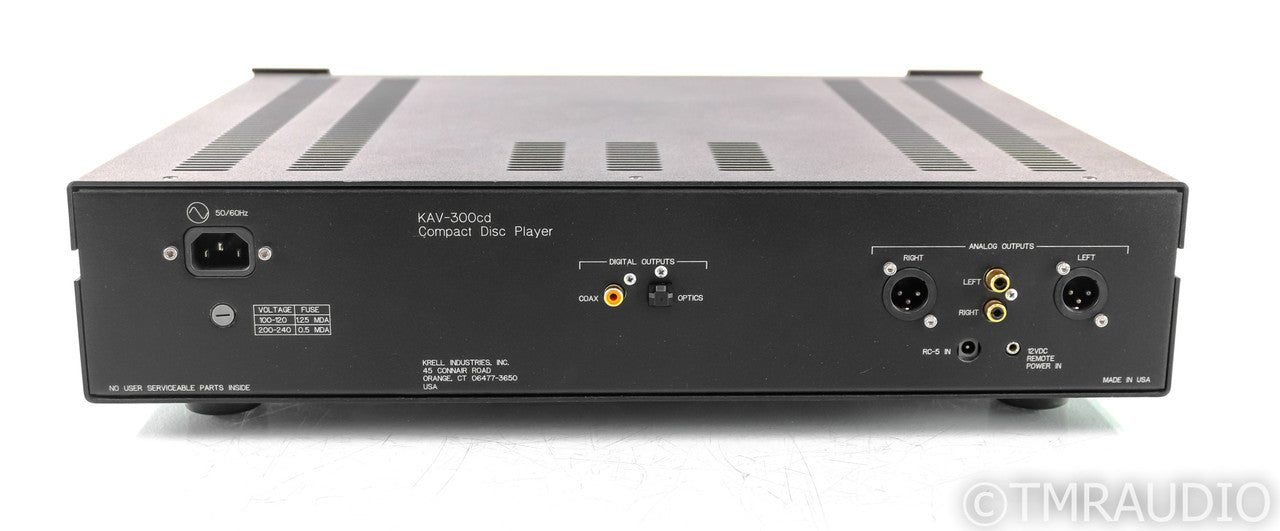 Krell KAV-300cd CD Player; KAV300CD; Remote; AS-IS (Broken CD Tray)