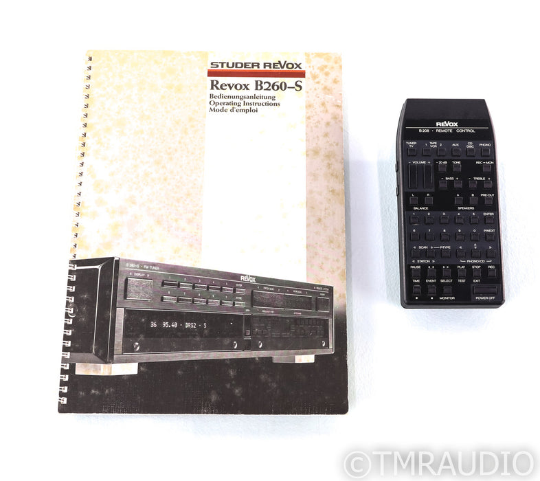 Revox B 260-S Vintage FM Tuner; B260S; Remote