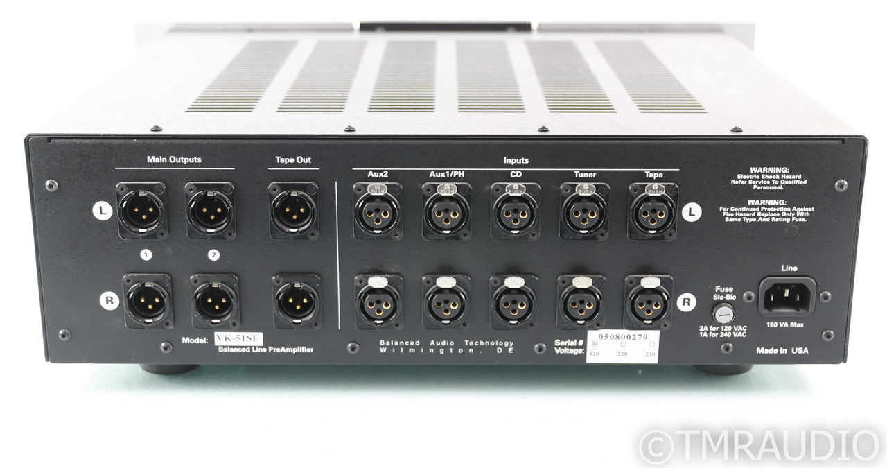 BAT VK-51SE Stereo Tube Preamplifier; Balanced Audio Technology; VK51SE; Remote