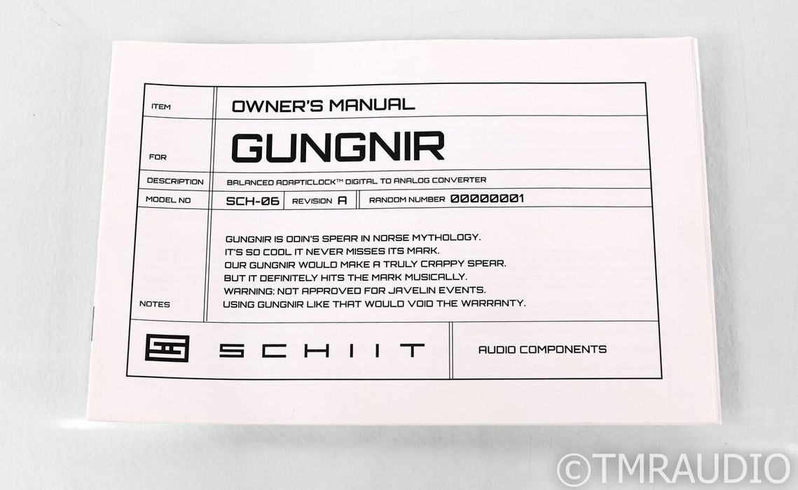 Schiit Gungnir Multibit DAC; D/A Converter