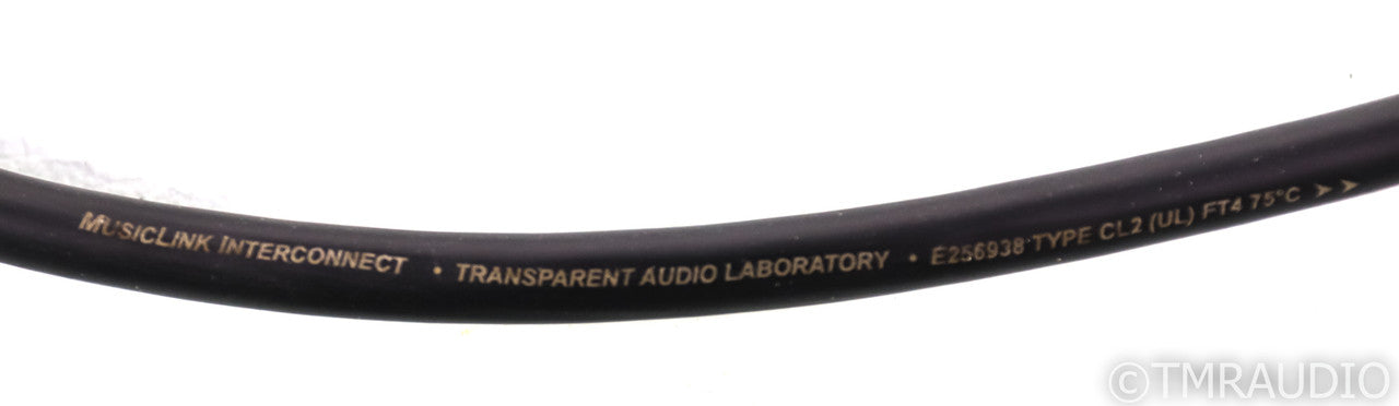 Transparent MLPH10 MusicLink Phono RCA Cables; 10ft Pair Interconnects w/ Ground