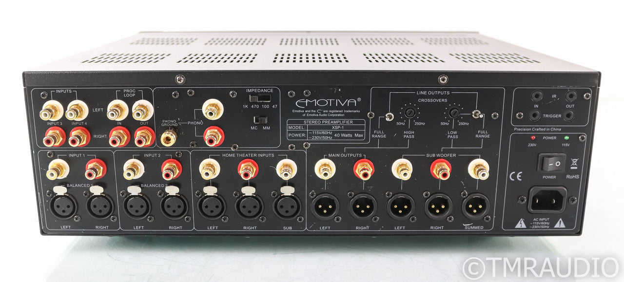 Emotiva XSP-1 2.1 Channel Preamplifier; XSP1; Remote; MM / MC Phono