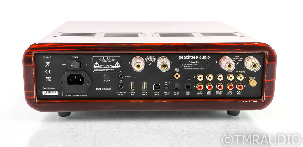 Peachtree Nova 300 Stereo Integrated Amplifier; Gloss Ebony; Remote; MM Phono