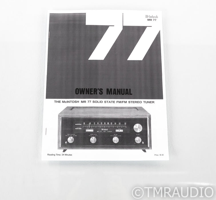 McIntosh MR77 Vintage FM Tuner; MR-77; Modafferi Modification