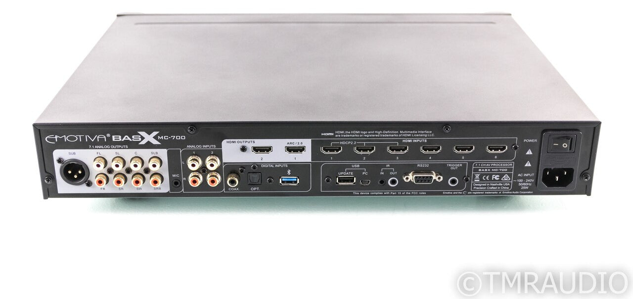 Emotiva MC-700 7.1 Channel Home Theater Processor; BasX MC700; Bluetooth; Remote