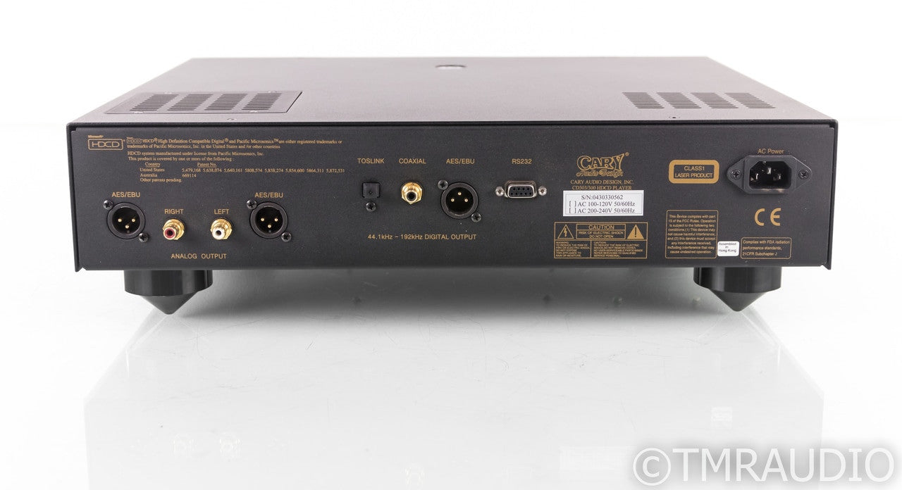 Cary Audio CD 303/300 Tube CD / HDCD Player (No Remote); AS-IS (Doesn't read most disks)