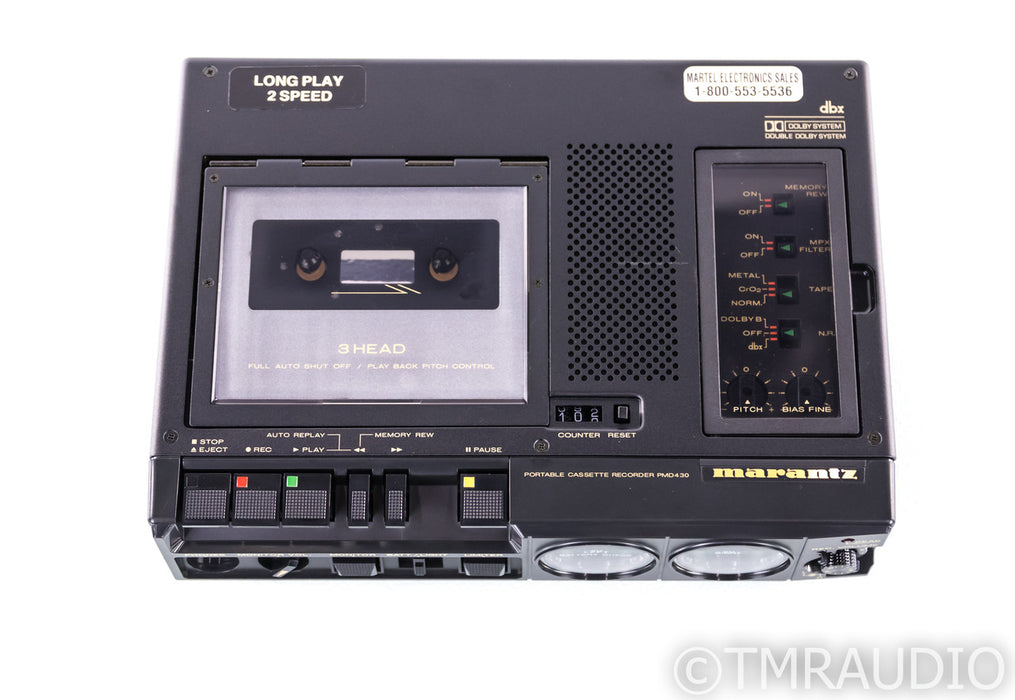 Marantz PMD430 Vintage Portable Cassette Recorder; PMD-430; Modified (2 Speed)
