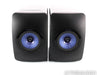 KEF LS50W Wireless Powered Bookshelf Speakers; LS-50 W; Black/Blue Pair; Remote