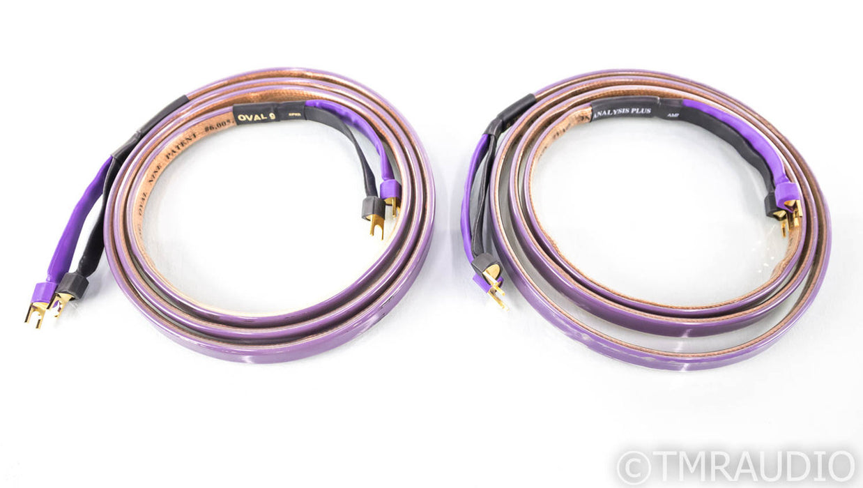 Analysis Plus Oval Nine Speaker Cables; 8ft Pair; Oval 9; Spades