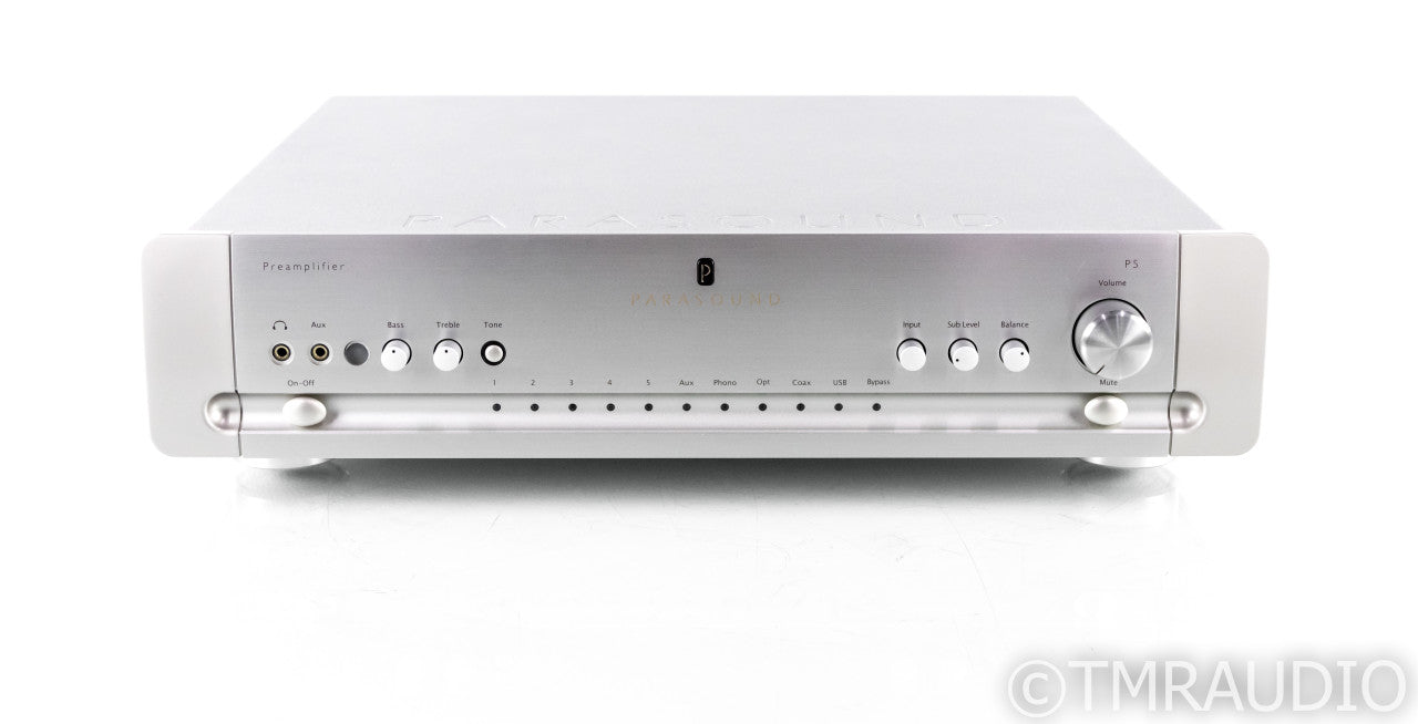 Parasound Halo P5 2.1 Stereo Preamplifier; Remote; MM/MC Phono