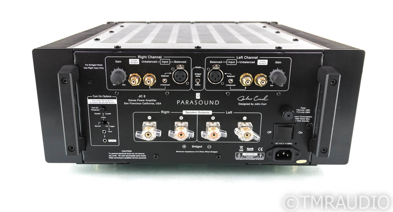 Parasound JC5 Stereo Power Amplifier; JC-5; Black