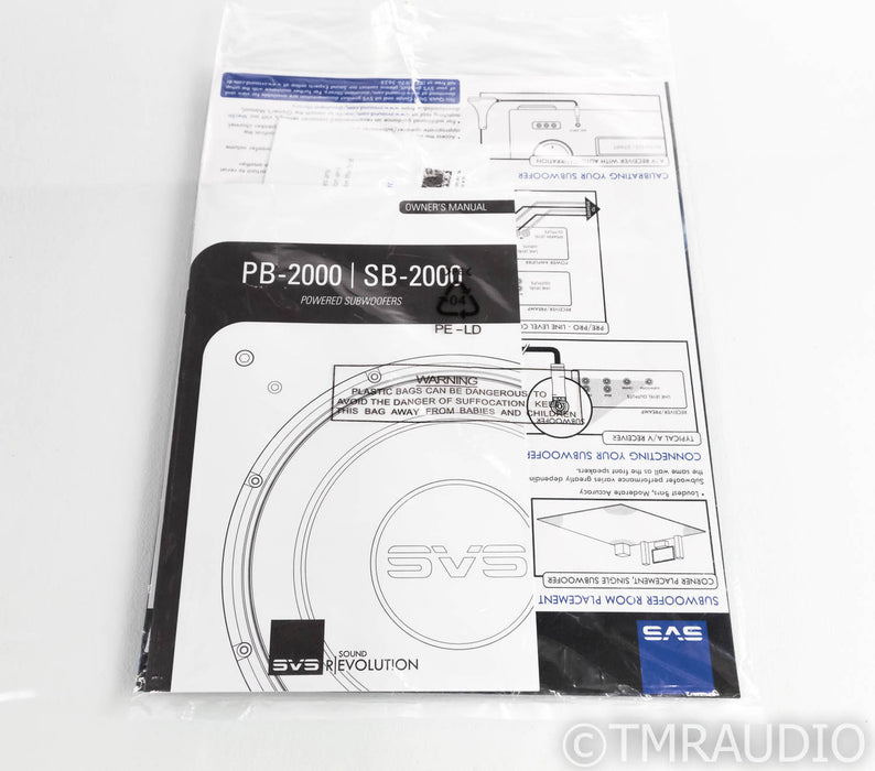 SVS SB-2000 12" Powered Subwoofer; Gloss Black; Upgraded Feet