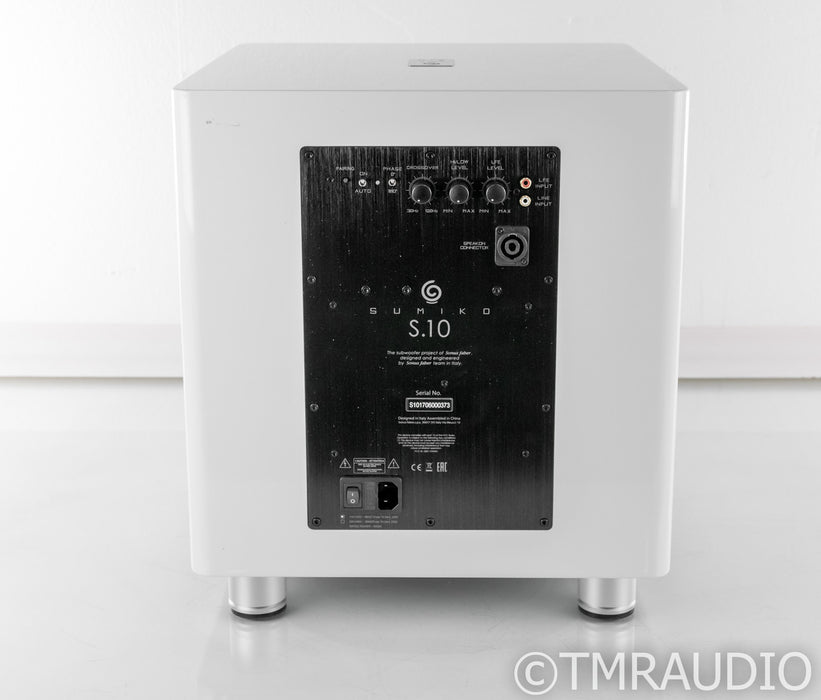 Sumiko S.10 12" Powered Subwoofer; White; S10; Warranty