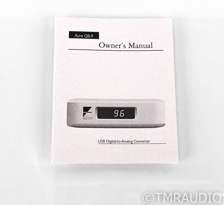Ayre QB-9 USB DAC; QB9; Silver