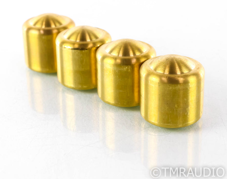 Mapleshade Threaded Low Radiused Brass Heavyfeet; Set of 4 Isolation Feet