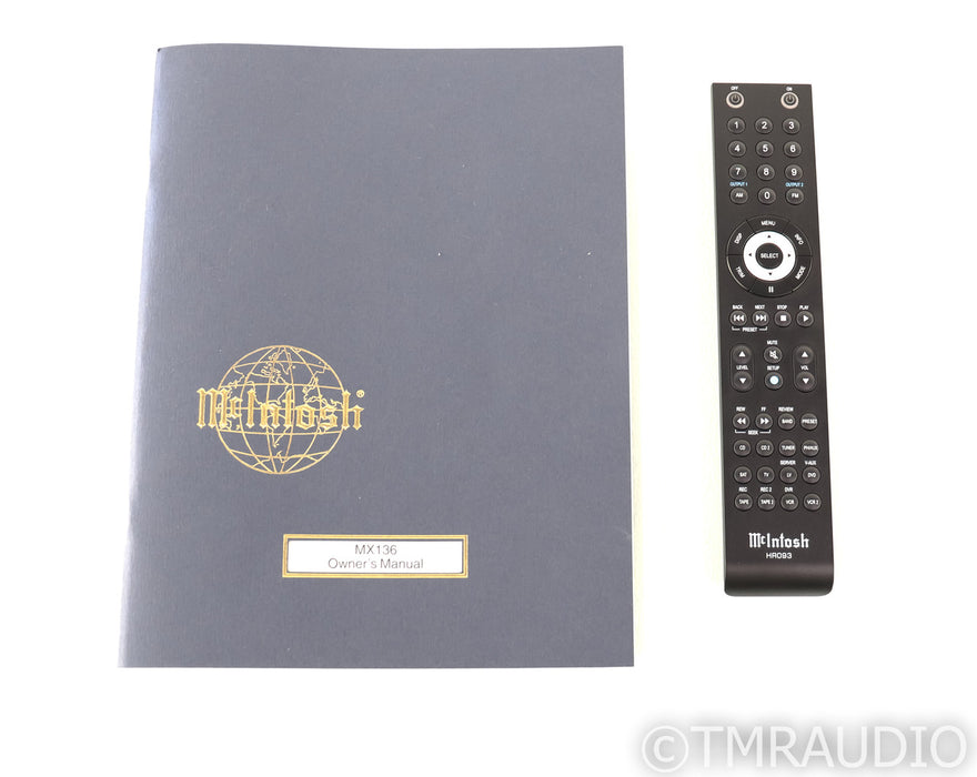 McIntosh MX136 7.1 Channel Home Theater Processor; MX-136; HR093 Remote