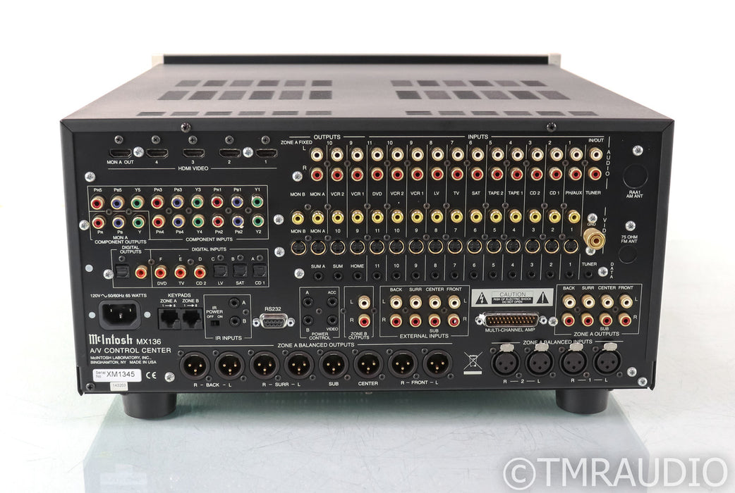 McIntosh MX136 7.1 Channel Home Theater Processor; MX-136; HR093 Remote