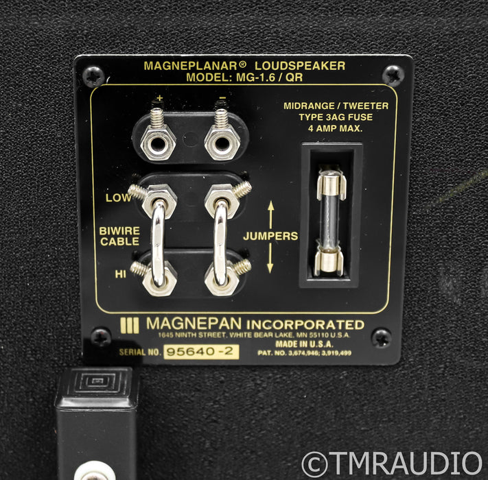 Magnepan MG1.6/QR Planar Magnetic Floorstanding Speakers; AS-IS (Delamination)
